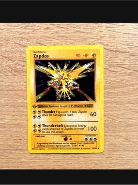 Zapdos base set customized cards